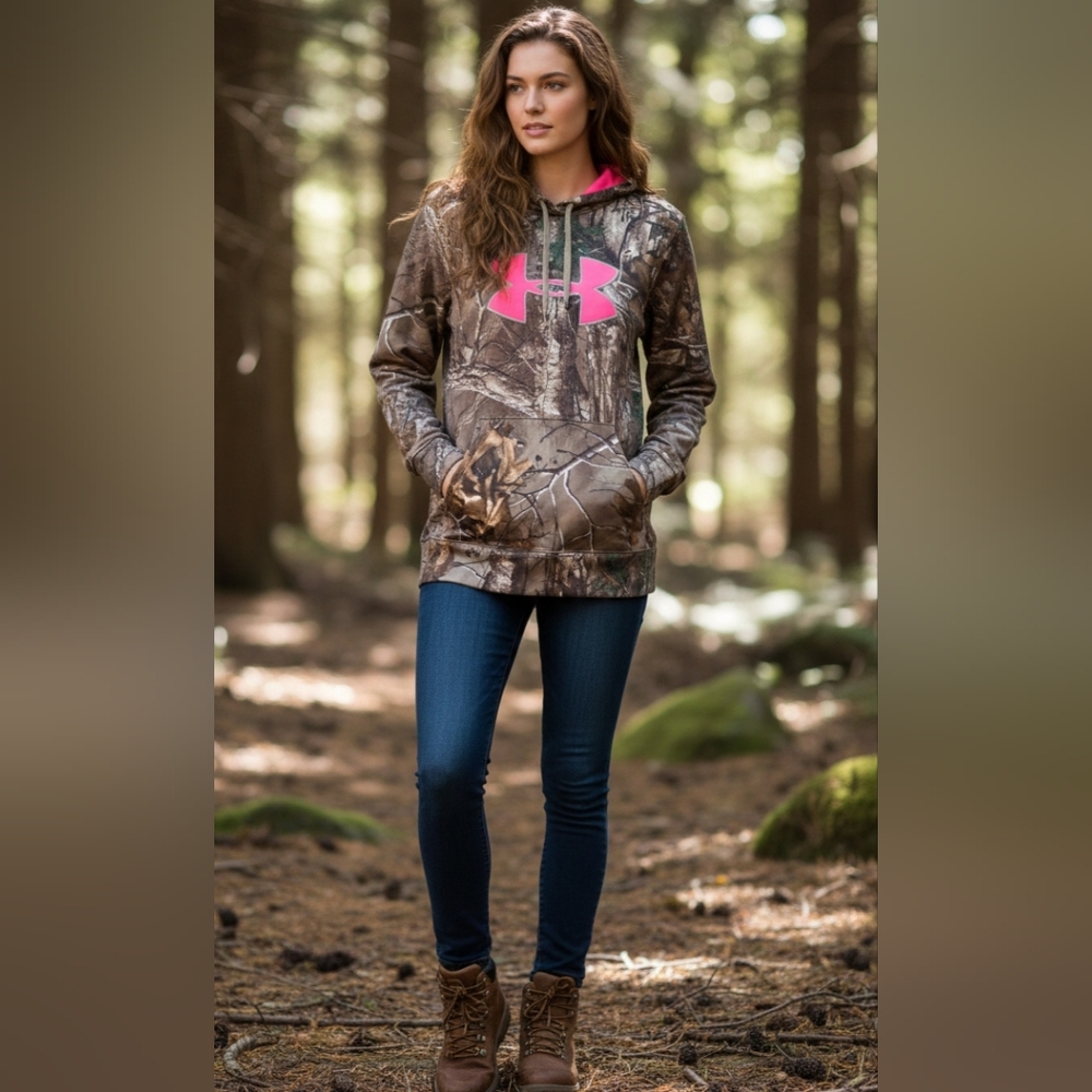 Under Armour Camo Heat Gear Hoodie - Picture 1 of 4